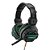 HEADSET WARRIOR MAGNE GAMER USB E P2 LED VERDE - Imagem 1