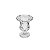 Vaso com Pe de Vidro Diamond 14,5x11,5cm LYOR - Imagem 1