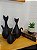 Trio de Gatos Decorativos Preto Fosco em Ceramica - Imagem 3