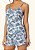 Pijama Short Doll Azul Alça - Linha Folhagem - Lua Encantada - Imagem 2