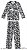 Pijama longo infantil camuflado cinza com estampa de dinossauro - Malwee - Imagem 1