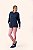 Pijama feminino Inverno Soft Marinho com calça legging térmica - Lua Encantada - Imagem 1