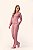 Pijama Longo Feminino rosa poá corações com bolso - Lua Encantada - Imagem 1