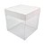 10 Caixa de Acetato PMB-7 Lisa Branca (PMBTR-7) (12x12x12 cm) Caixa para Mini Bolo 12cm Embalagem de Plástico e Papel - Imagem 3