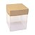 10 Caixa de Acetato PMB-45 Kraft (PMBKR-45) (10x10x15 cm) Caixa para Mini Bolo, Embalagem de Plástico e Papel - Imagem 3