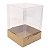 10 Caixa de Acetato PMB-45 Kraft (PMBKR-45) (10x10x15 cm) Caixa para Mini Bolo, Embalagem de Plástico e Papel - Imagem 1