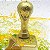 Forma para Chocolate Taça Futebol Brasil Troféu World Cup Copa do Mundo 8g Forma Simples Ref. 9573 BWB 5unids - Imagem 1