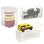 50 Embalagem PX-233 (5x5x8 cm) Caixa para 3 Macaron ou Carrinhos Hot Weels, Miniaturas Coleção Mini Carros - Imagem 1