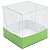 25 Caixa de Acetato com Base VERDE CLARO Lisa (6x6x6cm) Embalagem de Plástico Transparente - Imagem 2