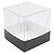 25 Caixa de Acetato com Base PRETA Lisa (6x6x6cm) Embalagem de Plástico Transparente - Imagem 2
