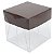 25 Caixa de Acetato com Base MARROM Lisa (6x6x6cm) Embalagem de Plástico Transparente - Imagem 2