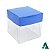 Caixa de Acetato com Base AZUL ESCURO Lisa (6x6x6cm) (25un) Embalagem de Plástico Transparente - Imagem 6