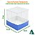 Caixa de Acetato com Base AZUL ESCURO Lisa (6x6x6cm) (25un) Embalagem de Plástico Transparente - Imagem 5