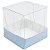 25 Caixa de Acetato com Base AZUL CLARO Lisa (6x6x6cm) Embalagem de Plástico Transparente - Imagem 1
