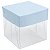 25 Caixa de Acetato com Base AZUL CLARO Lisa (6x6x6cm) Embalagem de Plástico Transparente - Imagem 2