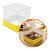 Caixa de Acetato com Base AMARELA Lisa (6x6x6cm) (25un) Embalagem de Plástico Transparente - Imagem 1