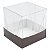 50 Caixa de Acetato com Base MARROM Lisa (6x6x6cm) Embalagem de Plástico Transparente - Imagem 1