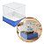 Caixa de Acetato com Base AZUL ESCURO Lisa (6x6x6cm) Kit 100un Embalagem de Plástico Transparente - Imagem 1