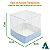 Caixa de Acetato com Base AZUL CLARO Lisa (6x6x6cm) Kit 100un Embalagem de Plástico Transparente - Imagem 4