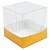 25 Caixa de Acetato com Base LARANJA Lisa (5x5x5cm) Embalagem de Plástico Transparente - Imagem 2