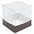 50 Caixa de Acetato com Base MARROM Lisa (5x5x5cm) Embalagem de Plástico Transparente - Imagem 1