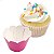 48un Saia para Cupcake Grande Wrapper Liso Pink (7.5x5x4.5) Wrapper para Cupcake - Imagem 1