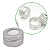 Tampa de Alumínio Furada PRATA (100un) R28mm Tampa Perfil Alto para Frasco Aromatizador Rosca 28mm - Imagem 1