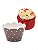 Saia para Cupcake Grande Wrapper Poá Bolinhas Marrom/Azul (7.5x5x4.5) (48un) Papel Cartão 250g com Plastificação - Imagem 1
