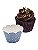 Saia para Cupcake Grande Wrapper Poá Bolinhas Azul Claro (7.5x5x4.5) (48un) Papel Cartão 250g com Plastificação - Imagem 1
