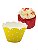Saia para Cupcake Grande Wrapper Poá Bolinhas Amarela (7.5x5x4.5) (48un) Papel Cartão 250g com Plastificação - Imagem 1