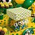 Caixa de Acetato com Base Estampa Futebol Brasil (6x6x6cm) Kit 25un Embalagem de Plástico Transparente - Imagem 2