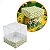 Caixa de Acetato com Base Estampa Futebol Brasil (5x5x5cm) Kit 100un Embalagem de Plástico Transparente - Imagem 1