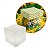 Caixa de Acetato com Base Estampa Futebol Brasil (8.5cm) Kit 25un Embalagem de Plástico Transparente - Imagem 1