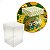 Caixa de Acetato com Base Estampa Futebol Brasil (8.5x8.5x12cm) Kit 25un Embalagem de Plástico Transparente - Imagem 1