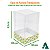 Caixa de Acetato com Base Estampa Futebol Brasil (8.5x8.5x12cm) Kit 75un Embalagem de Plástico Transparente - Imagem 4