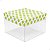 Caixa de Acetato com Base Estampa Futebol Brasil (7.5x7.5x4cm) Kit 75un Embalagem de Plástico Transparente - Imagem 1