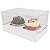 KIT Caixa para 2 Cupcakes Grandes (17,6x11x9 cm) Caixa e Berço KIT15 10unids Caixa de Acetato - Imagem 1