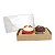 KIT Caixa para 2 Cupcakes Grandes (17,6x11x9 cm) Caixa e Berço KIT54 10unids Caixa de Acetato - Imagem 3