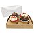 KIT Caixa para 4 Cupcakes Grandes (19x17.5x9 cm) Caixa e Berço KIT55 10unids Caixa de Acetato - Imagem 1