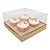 KIT Caixa para 4 Cupcakes Grandes (19x17.5x9 cm) Caixa e Berço KIT55 10unids Caixa de Acetato - Imagem 5