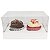 KIT Caixa para 2 Cupcakes Pequenos (12,8x6,5x6 cm) Caixa e Berço KIT5 10unids Caixa de Acetato - Imagem 1
