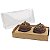 KIT Caixa para 2 Cupcakes Pequenos (12,8x6,5x6 cm) Caixa e Berço KIT6 10unids Caixa de Acetato - Imagem 3