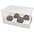 KIT Caixa para 4 Cupcakes Pequenos (17,6x11x7 cm) Caixa e Berço KIT9 10unid Caixa de Acetato - Imagem 3