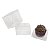 KIT Caixa Plástica para 1 Cupcake Pequeno (6x6x6 cm) Caixa e Berço KIT116 10unid Caixinha de Acetato - Imagem 3