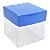 Caixa de Acetato com Base Azul Escuro Lisa 50pçs - Imagem 3