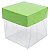Caixa de Acetato com Base Verde Claro Lisa (50pçs) - Imagem 2