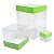 Caixa de Acetato com Base Verde Claro Lisa (50pçs) - Imagem 1