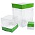 Caixa de Acetato com Base Verde Escuro Lisa (50pçs) - Imagem 1