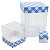 Caixa de Acetato com Base Azul Escuro Xadrez (50pçs) - Imagem 1