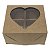 (25pçs) Caixa 4 Divisórias Coração (Kraft) (8x7.5x4 cm) Embalagem Docinhos - Imagem 2